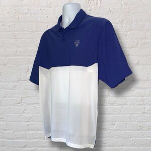 Nike Golf Dri-FIT Polo Shirt Tour Performance Blue/White with Mesh Men’s size XL